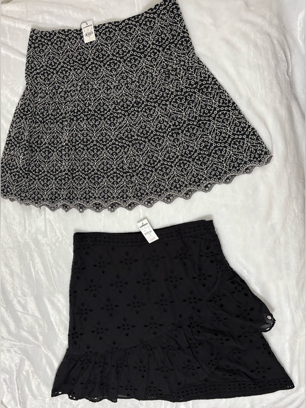 Women’s | Lot of 2 | skirts 1-eyelet and 1-scalloped hem NW$50T Ea.